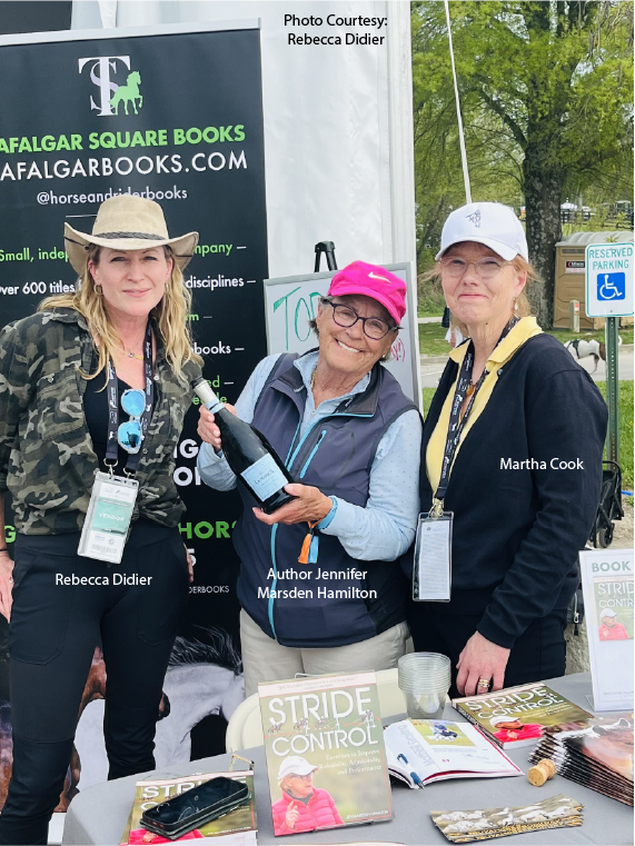Transition Time at Trafalgar Square Books Rebecca at the KY Three-Day with Martha Cook and author Jennifer Marsden Hamilton