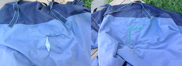 Spring Is Horse Blanket Repair Time